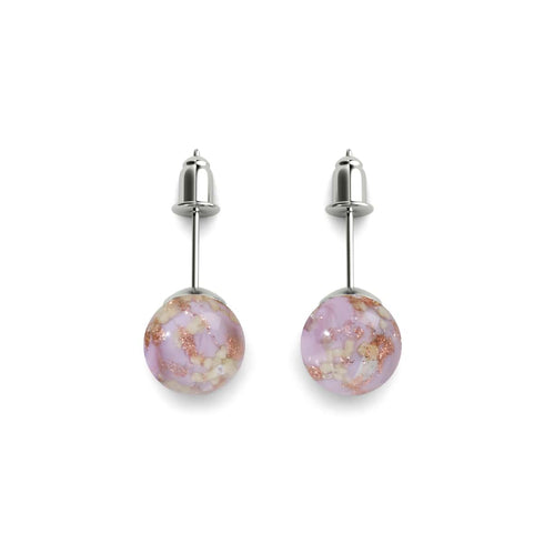 Periwinkle | .925 Sterling Silver | Firefly Glass Stud Earrings